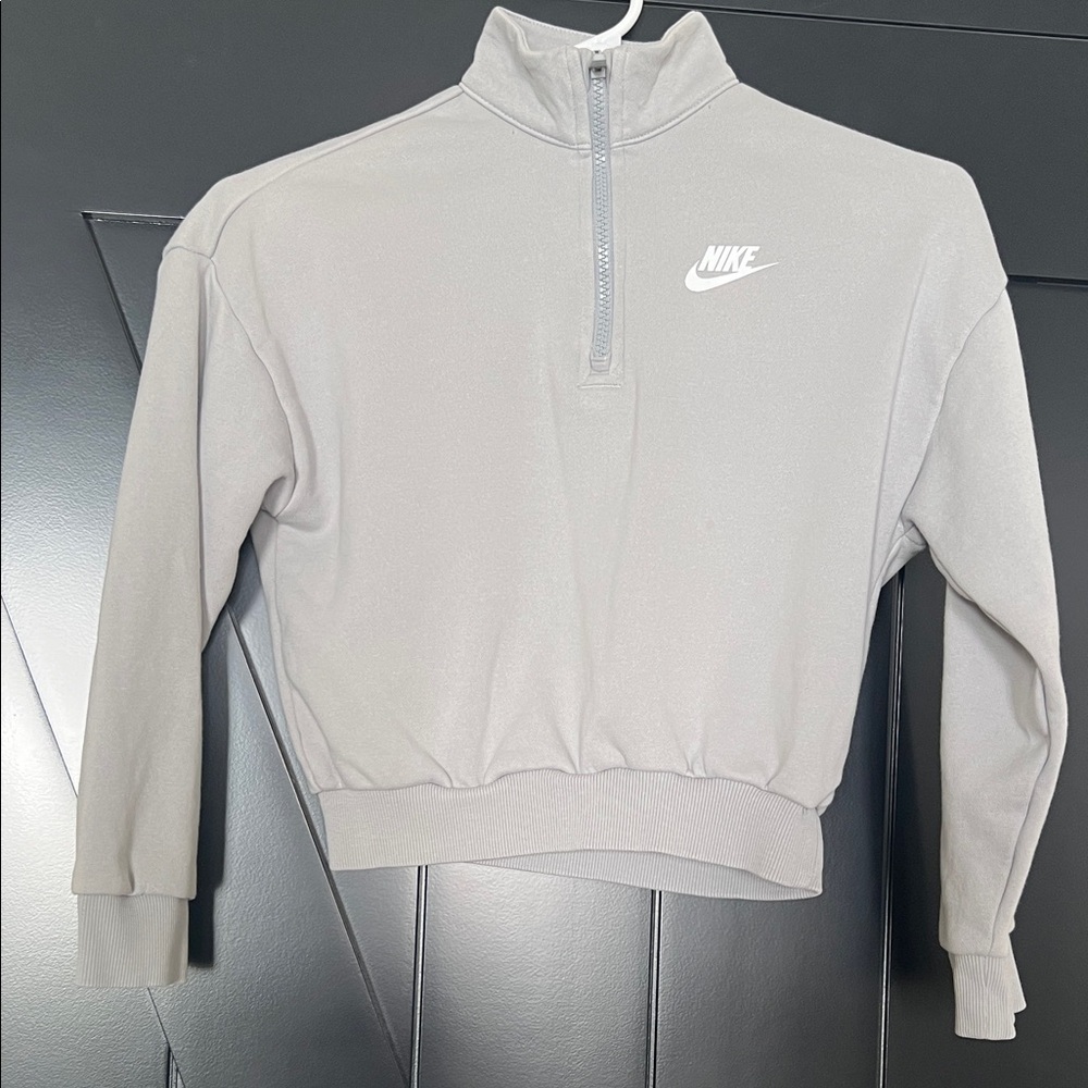 Nike Light Gray Quarter-Zip Pullover